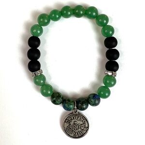 Green Crystal- Scorpio Pendant Bracelet